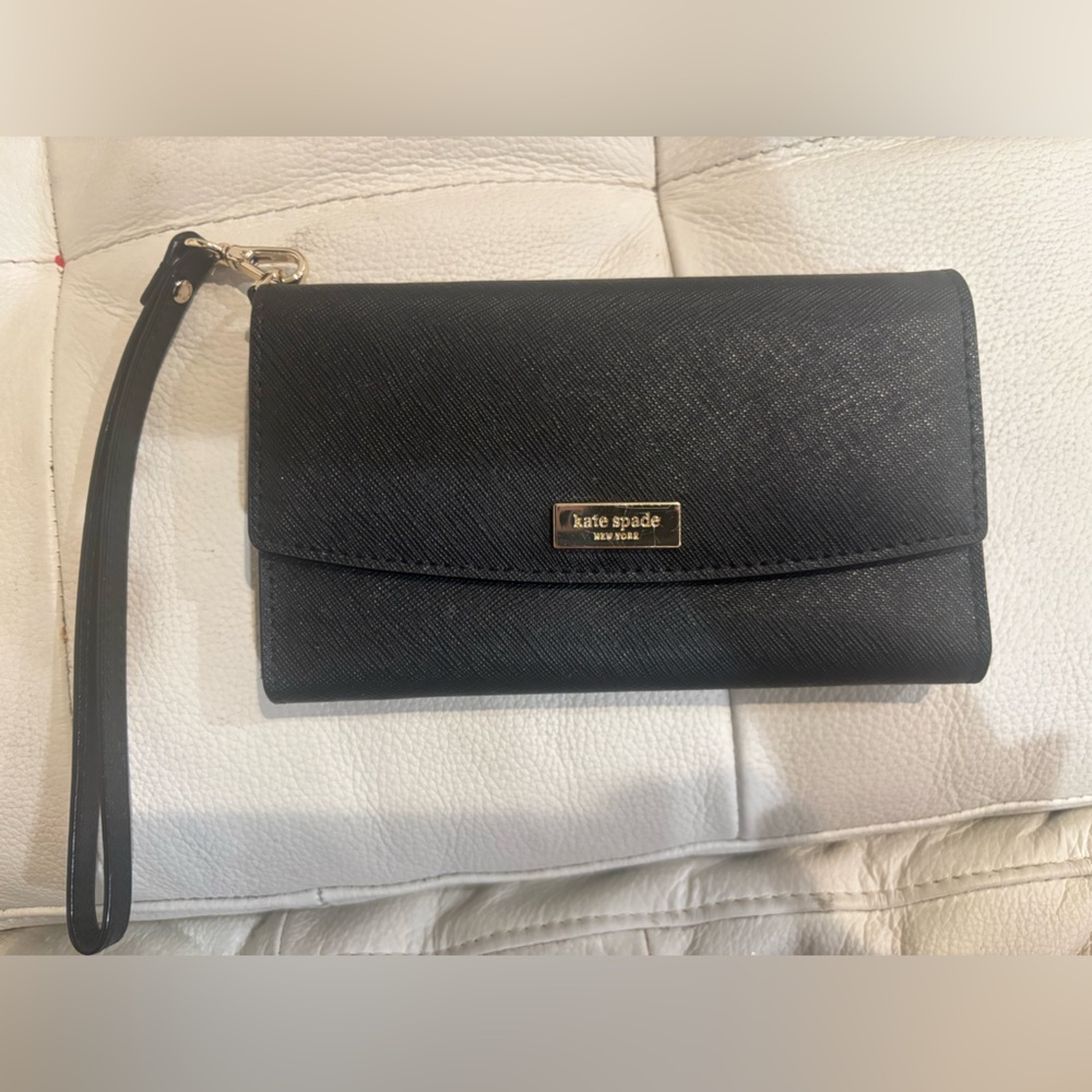 Kate Spade Black Saffiano Leather Clutch